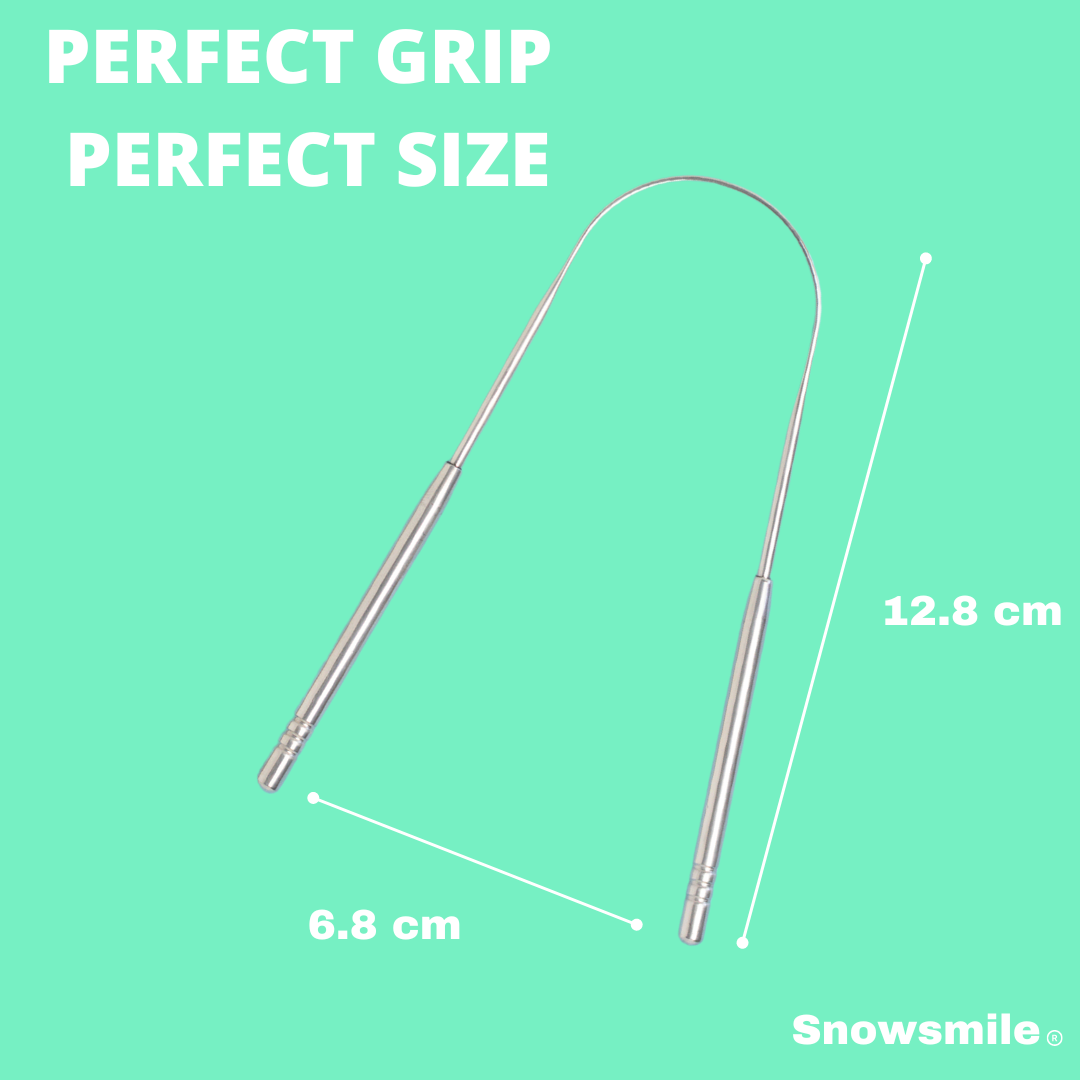SnowSmile stainless steel tongue scraper kit — view 3