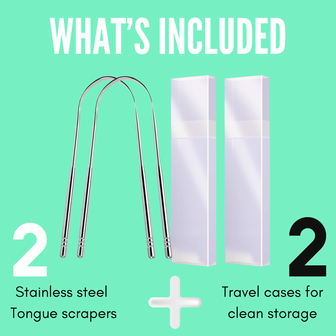 SnowSmile stainless steel tongue scraper kit — view 5